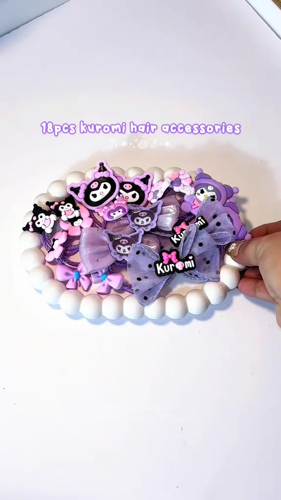 Kids Accessories Lovely Kuromi Hair tie💜#hairclip #hairclamp #shopeeVideo #shopee #shopeefinds #hairaccessories #kids #kuromi #sanrio #hairtie #baby