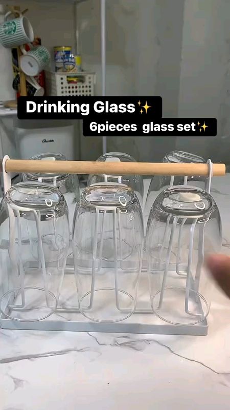 Promo 6pcs 360mL clear drinking water glasses juice cocktail cup tea cup teacup (1pc/6pcs #FreeConisInShopeeVideo #MasMuraSaShopee #ShopeePHPaydaySale
