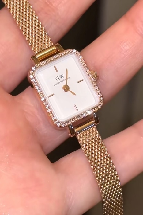 Daniel Wellington Quadro Mini Lumine Bezel White Dial - Rose Gold / Silver / Gold #danielwellington #watch #womenwatch #danielwellingtonwatch #DWWatch