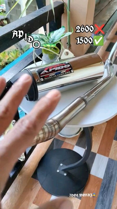 Apido muffler pipe for raider 150 carb & xrm 125/rs125carb/fi/ xrm110#FreeCoinsInShopeeVideo #ShopeePHPaydaySale #MasMuraSaShopee