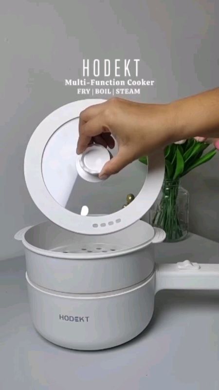 HODEKT Multifunctional Electric Cooker With Steamer Double Layer Cooking Pot Non Stick #hodekt#MasMuraSaShopee #trending #viral #multifunctional #dorm
