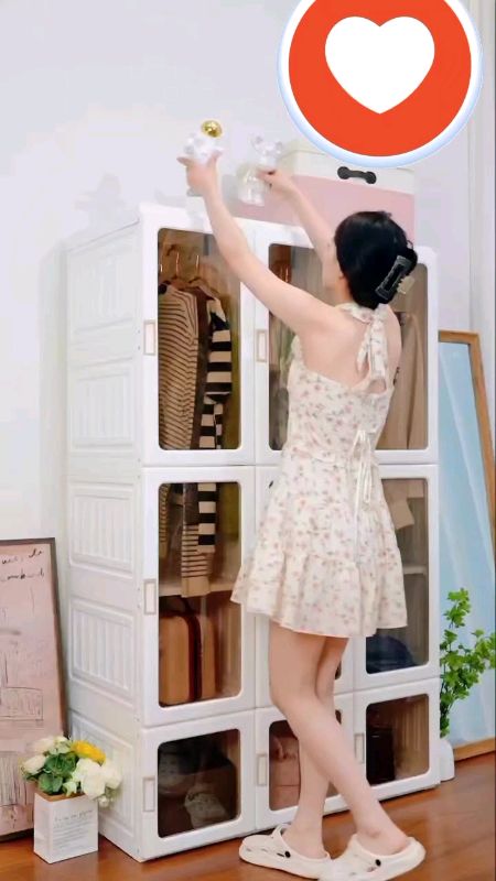 Clothes Cabinet #FreeCoinsInShopeeVideo #antbox #clothes #cabinet #wardrobe #cubes #hanger #transparent
