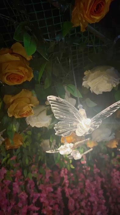 #light #chandelier #ceilingtreatment #eventdecor #LED #butterfly