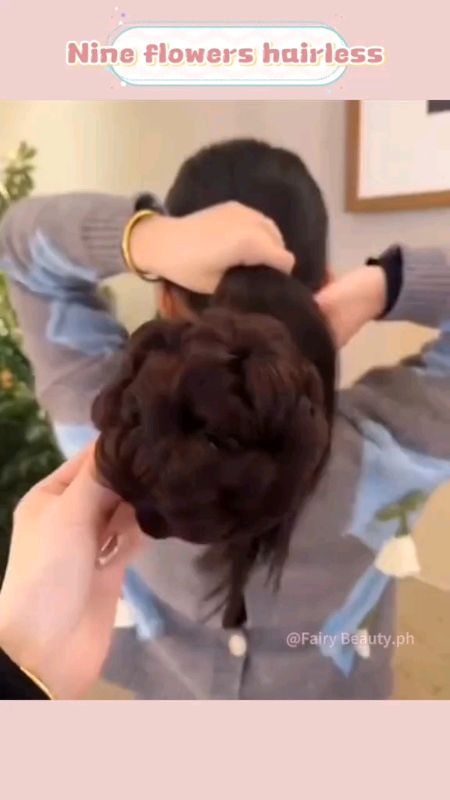 Women Donut Hair Bun Clip in Extensions Ring Curly Wig Bun Flowers Ponytail Hairpiece Hair Extension