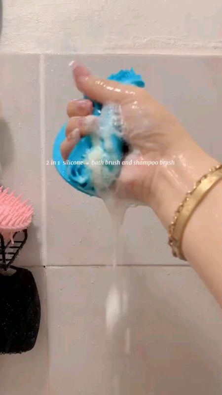 Silicone Exfoliating Head and Body Scrubber Brush🤩✨   #silicone #exfoliating #head #body #scrubber #brush #bath #musthave