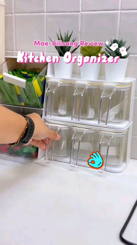 Seasoning Container With Spoon Kitchen Salt MSG Storage Bottle Spoon Lid #FreeCoinsInShopee #MasMuraSaShopee #ShopeePHPaydaySale #shopee #trending