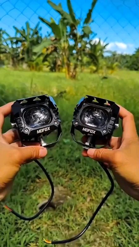 MOFOX V7 Laser Gun Dual Color Motorcycle Mini Driving Light 30W Hi/Lo Spotlight MDL Auxiliary Light. #SuperBright #ForSafety #DualColor #WishListMoTo.
