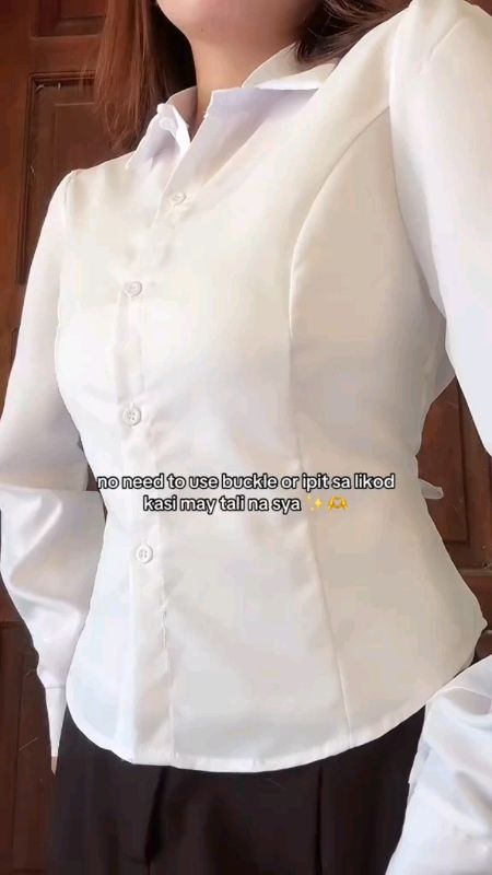 Polo with waist tie 🤍 #FreeCoinsInShopeeVideo #Outfit #Fashion #OOTD #trending #top #tops #viral #trend #fyp