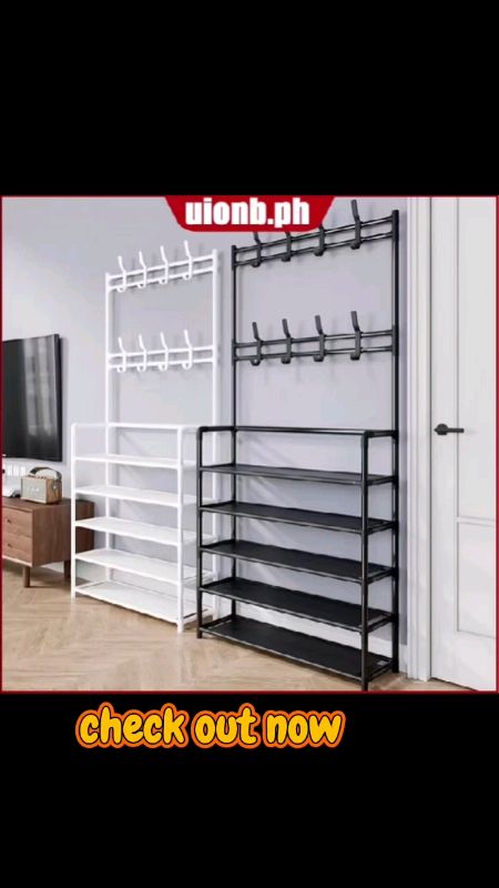 Multi-Layer Multifunctional Shoe Rack Organizer Simple Floor Coat Rack Shoe Hat Rack