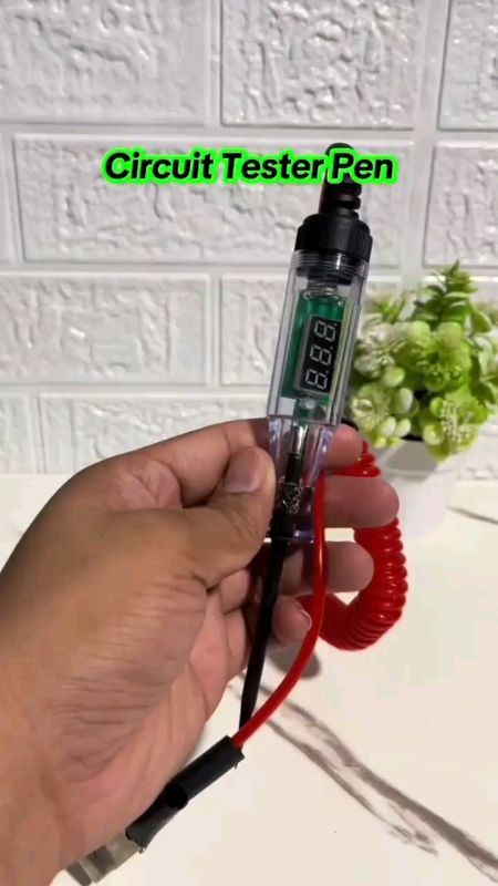Automotive Test Light Digital LED Circuit Tester, DC 3V-48V Auto Electric Tester Light Tool with Voltmeter and Probe f or Checking Vehicle Car