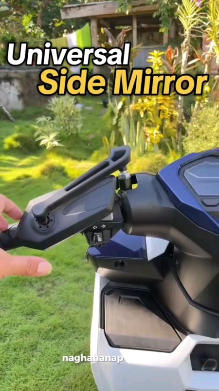Motorcycle side mirror rearview mirror hd adjustable for universal motorcycles#FreeCoinsInShopeeVideo #ShopeePHPaydaySale #MasMuraSaShopee