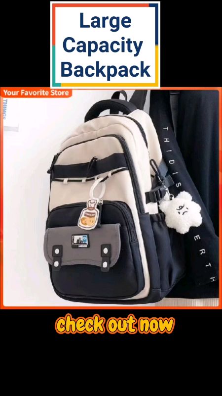 Korean Style Student Schoolbag Casual   Backpack Large Capacity Waterproof Travel Bag