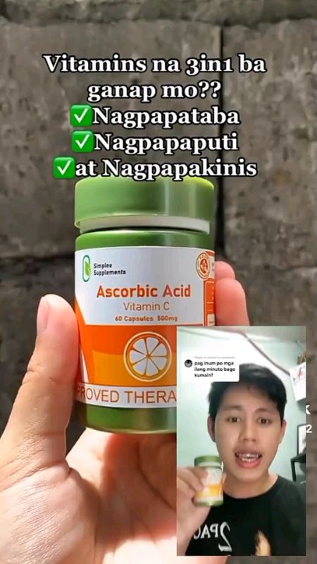 Simplee Ascorbic Acid Vitamin C #simplee #VitaminC #capsule #ascorbicacid #supplement  #healthandbeauty #foryou #trending #fyp #shopeefinds #shopeefyp