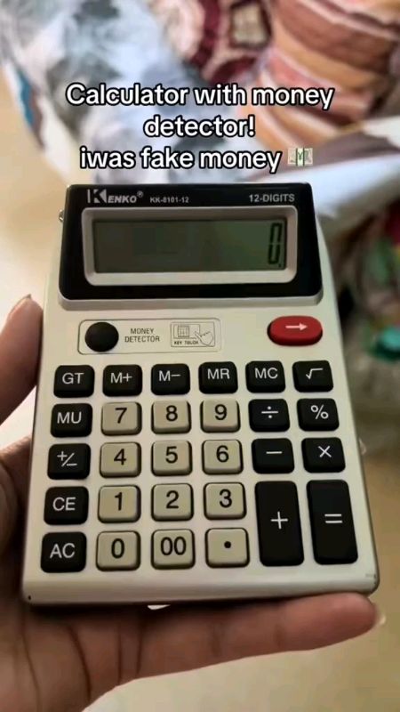 12 Digits Dual Display Calculator With Money Detector KK-81011 (1spring only use 1battery only) #calculator #moneydetector