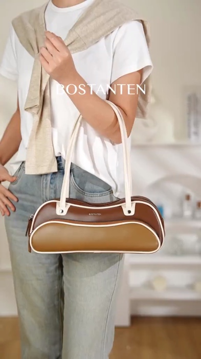 ￼Bostanten Fashion Shoulder Bag PU Leather Bag For Women Gift💯❤️#bostanten #shoulderbag #FreeCoinsInShopeeVideo #MasMuraSaShopee #trend