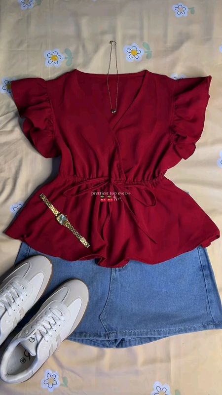 #vnecktop #ruffletop #sleevelesstop #MasMuraSaShopee #HugotSaShopee