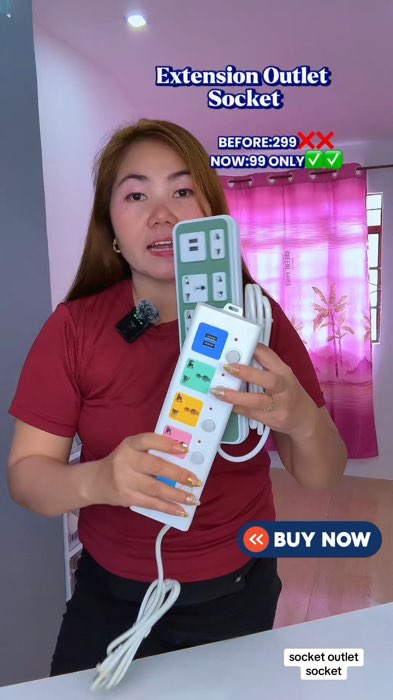 Extension outlet socket Plug with switch usb cable #wireextension #extensionoutletsocketplug #socketplug #extensionoutlet #MasMuraSaShopee #fyp