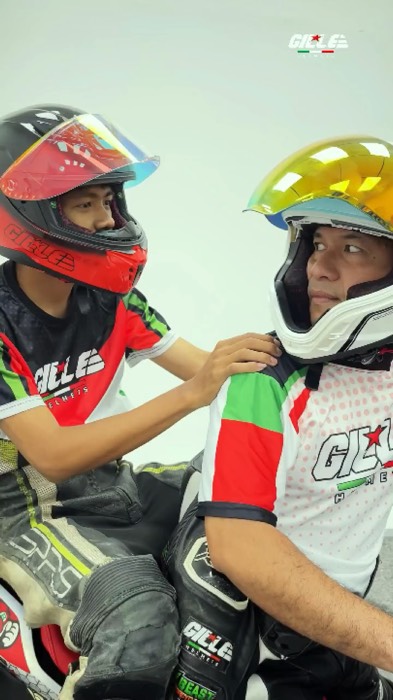Yung gusto mo lang naman sumabay!#helmet #motorcycle #gille #gillehelmet #fullfacehelmet #gillekerena #gillephoenix #fyp