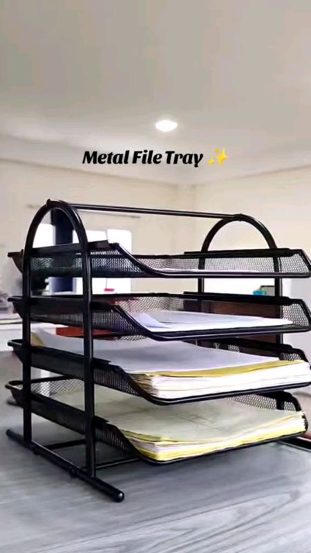 Metal File Tray #MasMuraSaShopee #HugotSaShopee #Metal #file #tray #fileholder #storage #organizer #office #fyp #shopee #viral #trending