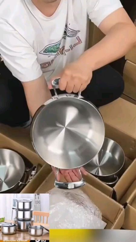 #Cooking pot #Stainless steel #5jn 1 Cookware #fyp #Kitchencookingpot