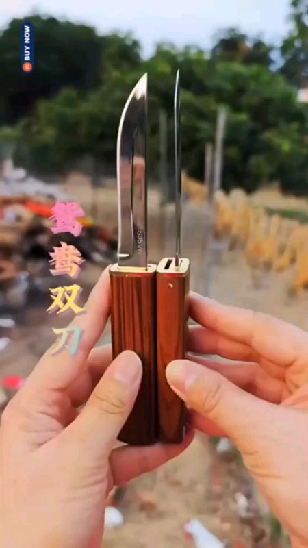 Portable Double Stainless Steel Knife Non Control #Freecoinsinshopeevideos #freeshipping #checkoutna