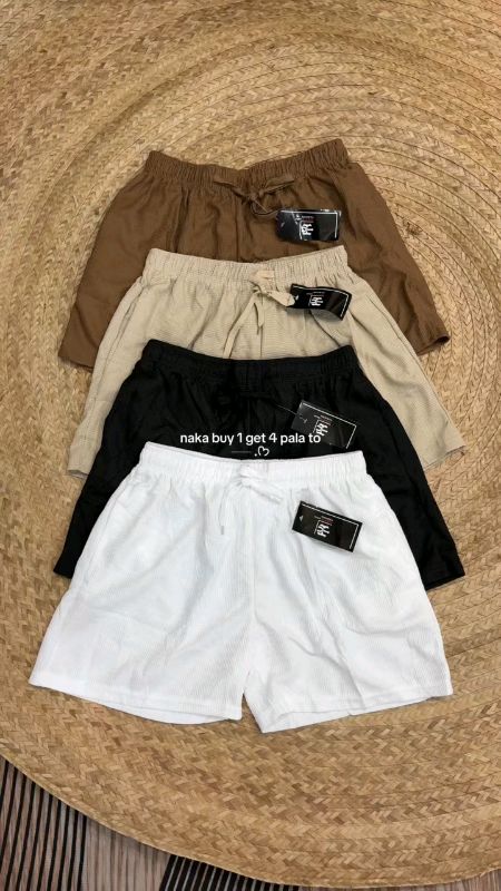 🛒 Buy 1 GET 4   Total of 4 Waffle Plain Shorts with Two Side Pockets for Men and Women Menswear #waffleshorts #shorts #buy1get4