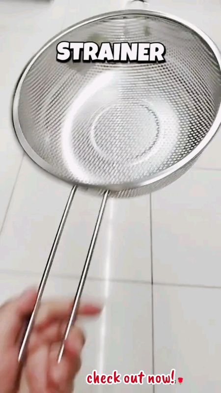 stainless steel strainer  #stainlesssteelstrainer #strainer #strainerwithhandle