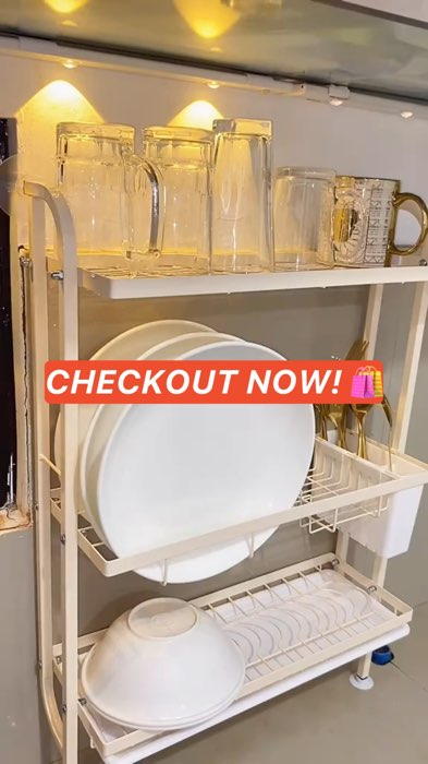 Wall Dish Rack with Drainer Sink Side Kitchen Racks Organizer #FreeCoinsInShopeeVideo #MasMuraSaShopee #shopeefind #shopee #buynow #fyp #checkout