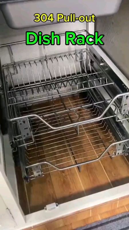 Stainless Steel Kitchen Pull Out Dish Rack #MasMuraSaShopee #freeshipping #paydaysale #trending #sulitdeal