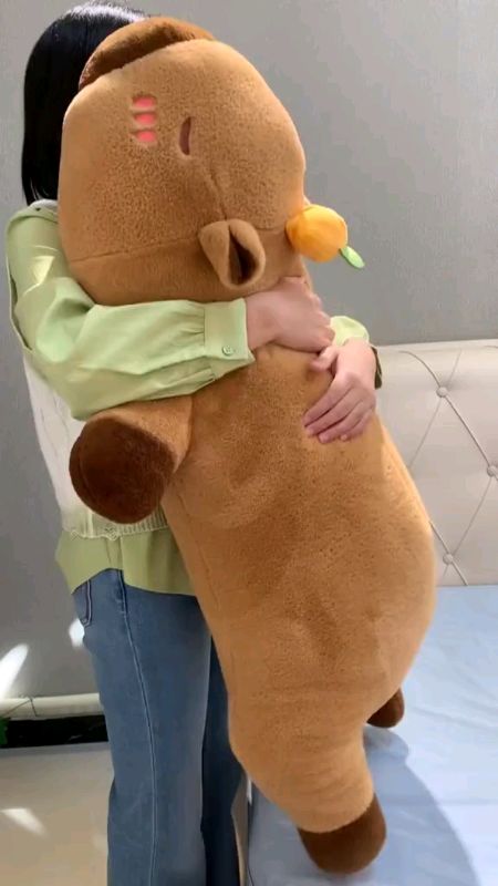 #Cute Capybara Plush Pillow Toy Capybara Stuffed Toy Cartoon Giant Stuffed Hugging Body Pillow