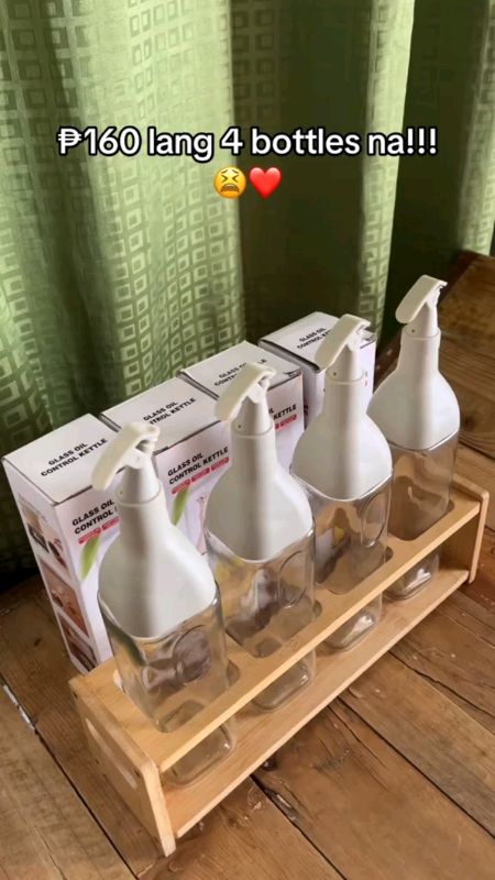 ( BUY 1 TAKE 3 ) Glass Oil Pot Leak-Proof Seasoning Oil Bottle Soy Sauce.#FreeCoinsInShopeeVideo #MasMuraSaShopee #trending #viral