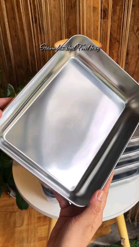 Auto 316 Food Storage Stainless Buy 1 Take 1 Tray With Cover Retain Fresh #foodstorage #fyp #trending