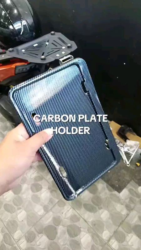 Motorcycle license plate frames plate number holder cover motorcycle front and back protector carbon #followers #fypppp #highlights