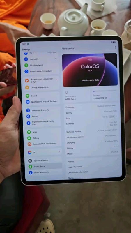 #𝗢𝗽𝗽𝗼 Pad Pro Tablet | 16GB RAM + 512GB ROM | 4G LTE Dual SIM | Android 12 | For Online Class & Study