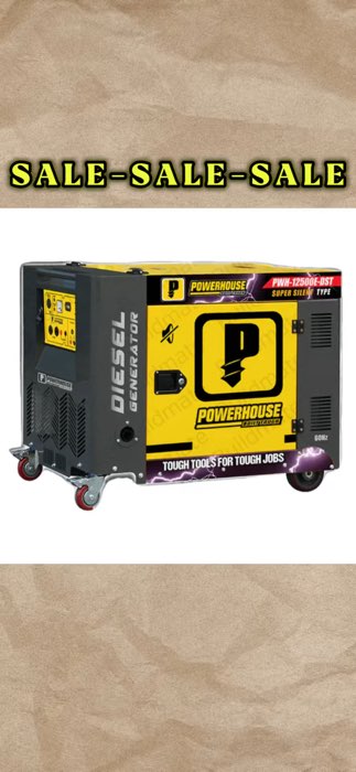 PowerHouse 9.5kVA/7.5kVA Silent Diesel Generator with Battery & Electric Start#FreeCoinsInShopeeVideo #ShopeePHPaydaySale #fyp #sale #equipment #tools