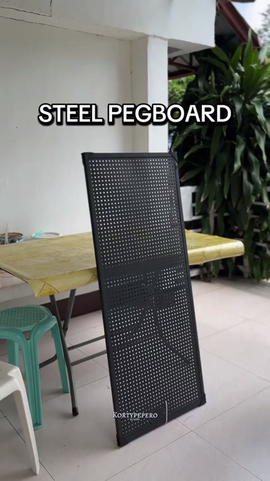 Steel Pegboard Organizer Wall Shelf - Heavy Duty Tool Storage for Kitchen, Garage Workshop, Crafts #FreeCoinsInShopeeVideo #MasMuraSaShopee #viral