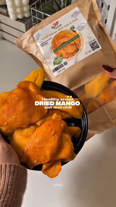 DRIED MANGO WITH SALT AND CHILI of 3F Dried Mango Salt Chili Spicy & Sour Snack #driedmango #mango #snack #spicymango #trending