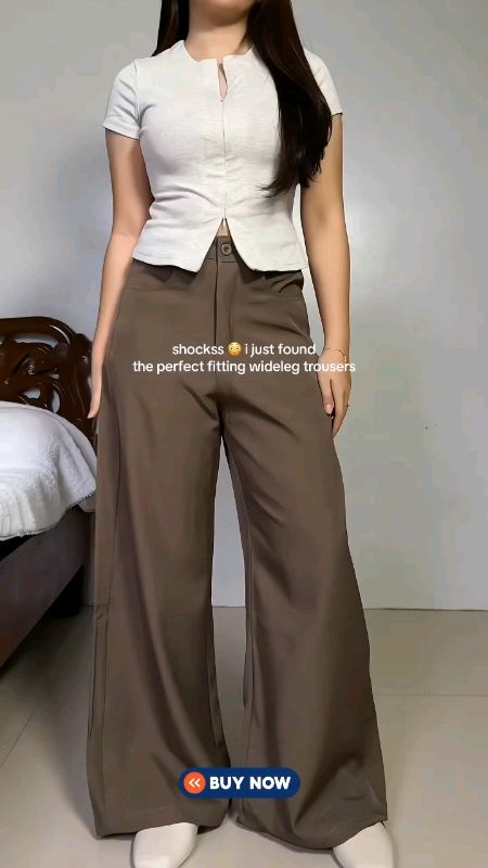 #trousers #wideleg #OOTD #womenswear #everydayoutfit #titaOutfit #richoutfit #trend #MasMuraSaShopee