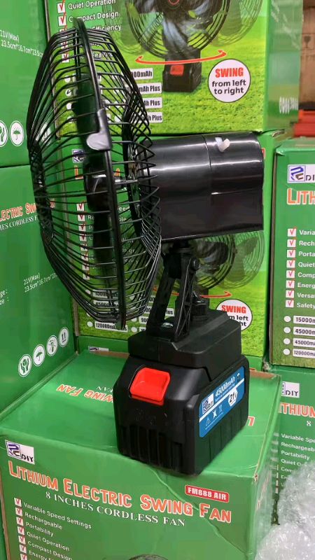 PC.DlY Ultra-long standby 8" Lithium Rechargeable Cordless Fan Portable Electric Fan Auto Swing Fan #shopeeph #MasMuraSaShopee #FreeCoinsInShopeeVideo