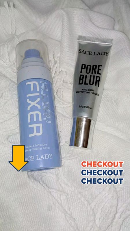 Best makeup combination 😍 #sacelady #makeup #makeupprimer #makeupsettingspray ##mattefinish