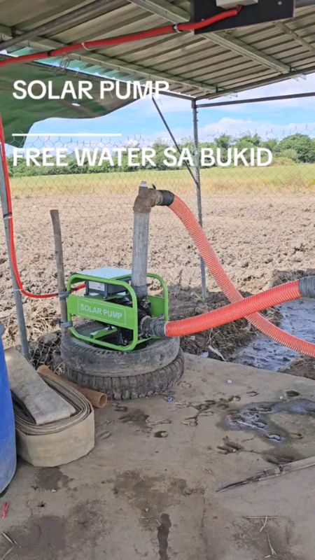 Hybrid solar pump 2 in 1 Solar and electric power 2hp 3" outlet solar pump 5 pcs 470 watts #creatorsearchinsight #solar #solarpump #ricefarm