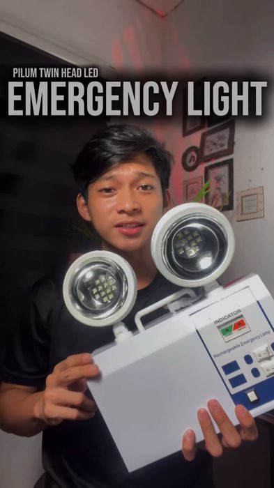 Blackout na naman? ⛈️ Hindi na problema 'yan sa PILLUM Twin Head Emergency Light!   #PillumElectronics #EmergencyLightPH #BlackoutSolution #WiderAngle