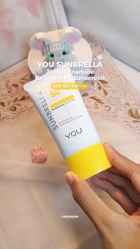 Y.O.U Sunbrella Niacinamide⛱️🧴 #YOU #Sunbrella #YOUSunbrella #Niacinamidesunscreen #Nowhitecast #BrighteningSunscreen