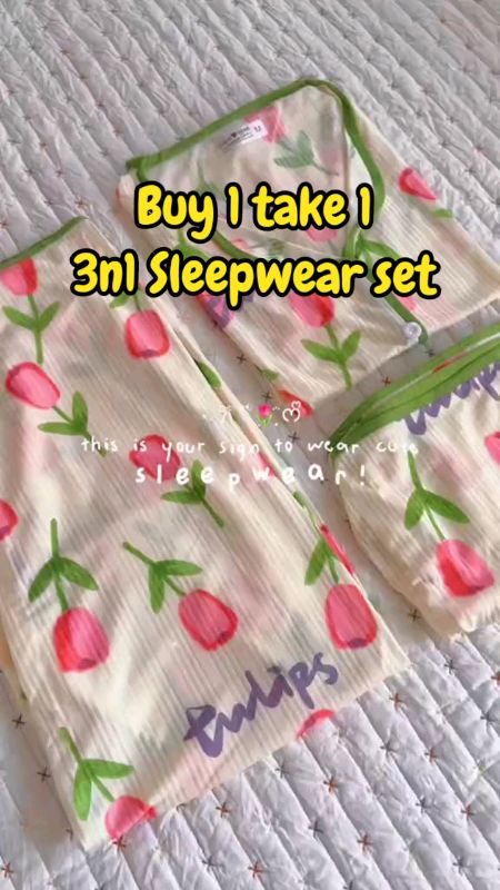 Buy 1 Take 1 3n1 Sleepwear set #ShopeePHPaydaySale #FreeCoinsInShopeeVideo #MasMuraSaShopee