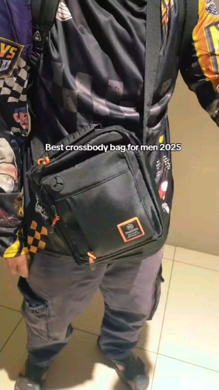 New Stylish Men's Crossbody #Bag, Multi-Layer Zipper Pocket Cash & Coin Purse, Outdoor Commuting & Business Travel Shoulder Bag#FreeCoinsInShopeeVideo
