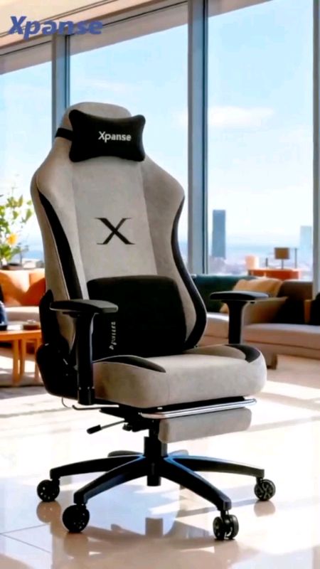 XPANSE BREATH FABRIC GAMING CHAIR  WITH FOOTREST #Xpanse #gamingchair #officechair #computerchair #gamechair #streamerchair #footrest #fyp