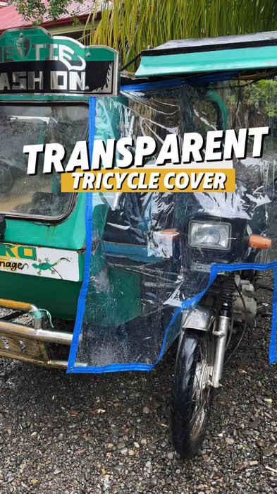 Ulan? Hindi na problema kapag meron kang transparent tricycle cover. Komportable ang pasahero, tuloy ang pasada #TricycleRainCover #TricycleDriverLife