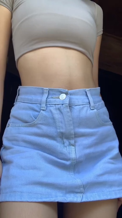 #skort #highwaist #forwomen #denim #OOTD #freecoinsinshoppevedio #masmurasashoppe