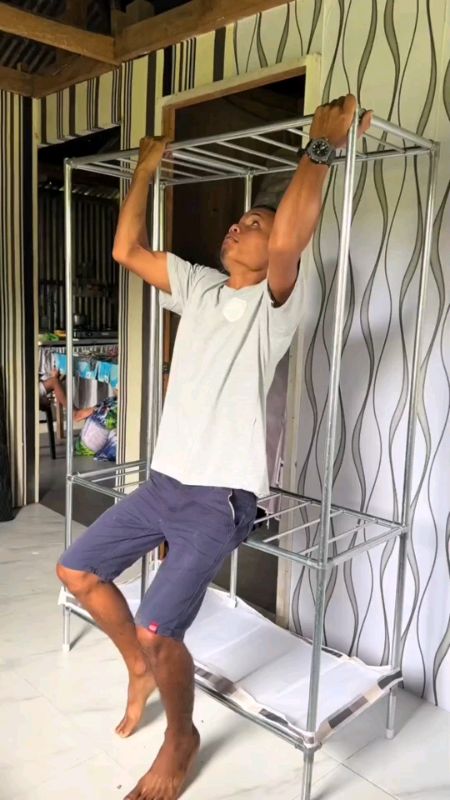 Heavy duty Steel frame wardrobe #wardrobe #ShopeeBestBuys