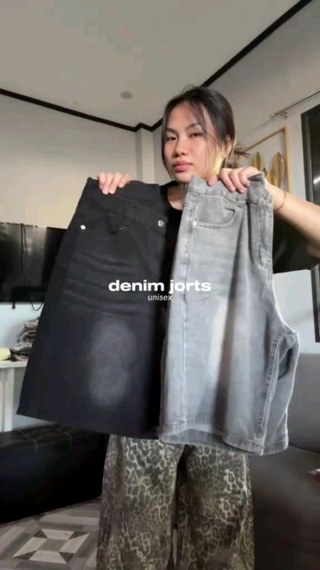 Denim Jorts High Quality Heavy Denim #denimjorts #denimshorts #highqualityjorts #jorts #denim #fyp #viral #trending #MasMuraSaShopee #foryou